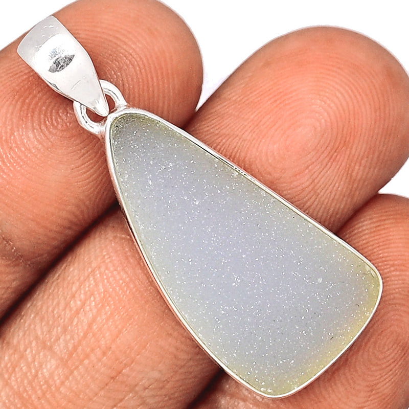 1.6" Natural Quartz Druzy Pendants - NQDP62