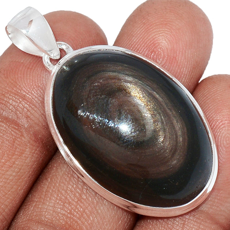 1.6" Obsidian Eye Pendants - OBEP711