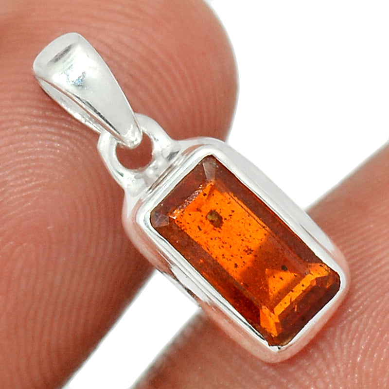 0.7" Orange Kyanite Faceted Pendants - OKFP145