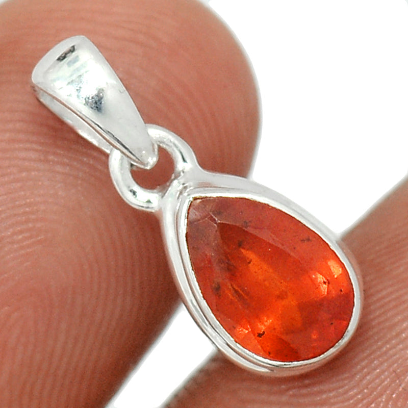 0.7" Orange Kyanite Faceted Pendants - OKFP162