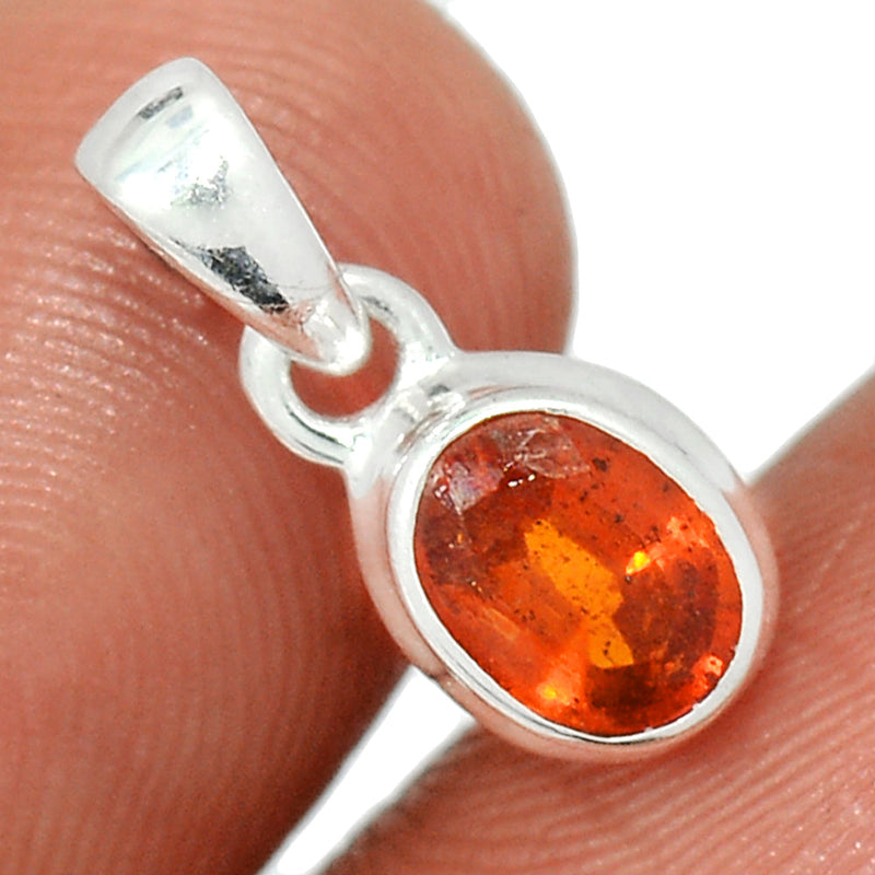 0.6" Orange Kyanite Faceted Pendants - OKFP184