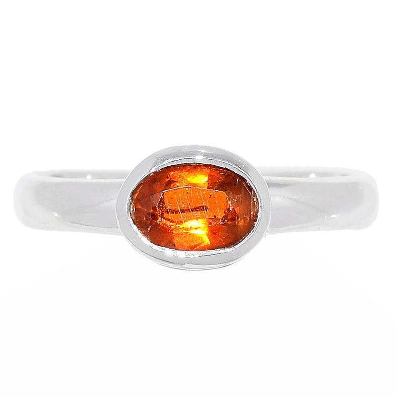 Orange Kyanite Faceted Ring - OKFR74