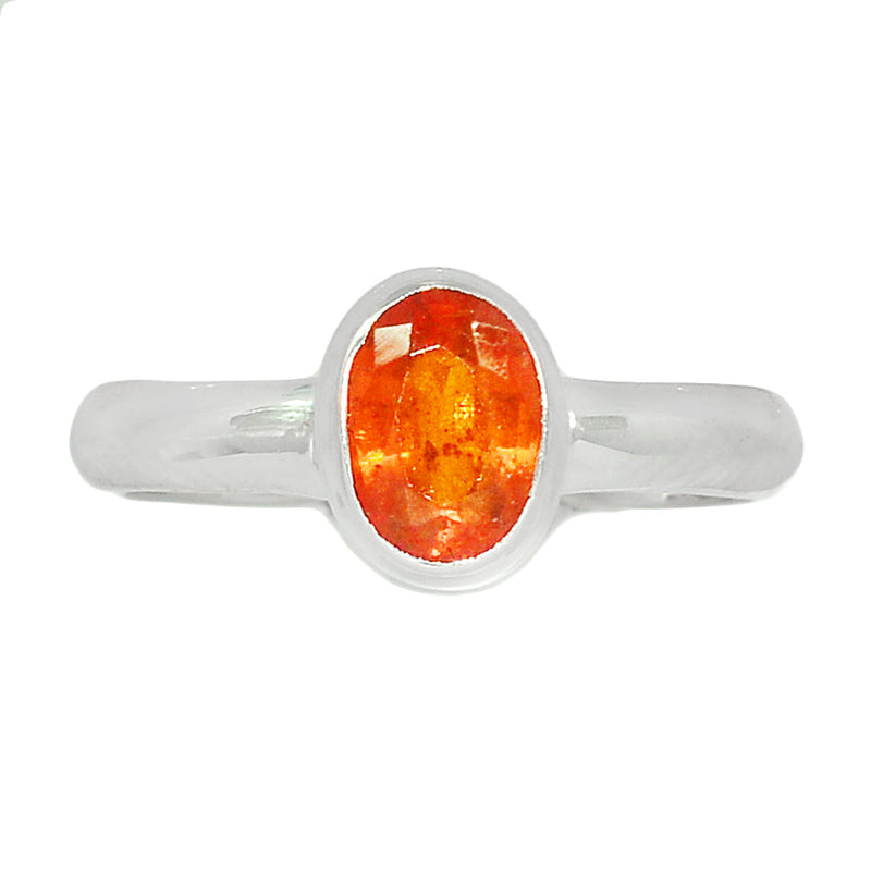 Orange Kyanite Faceted Ring - OKFR76