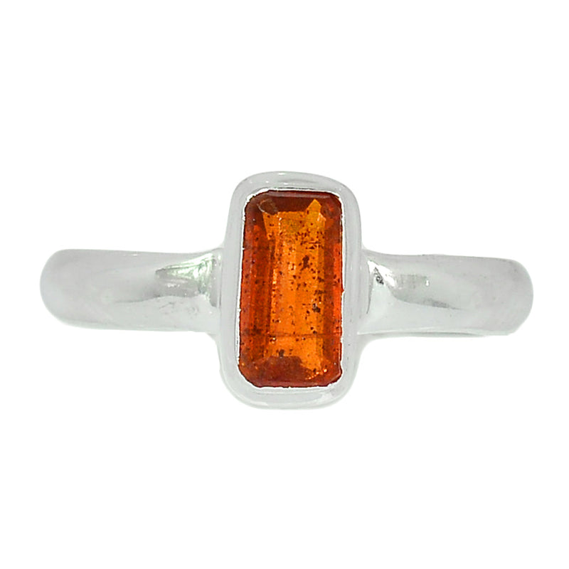 Orange Kyanite Faceted Ring - OKFR82