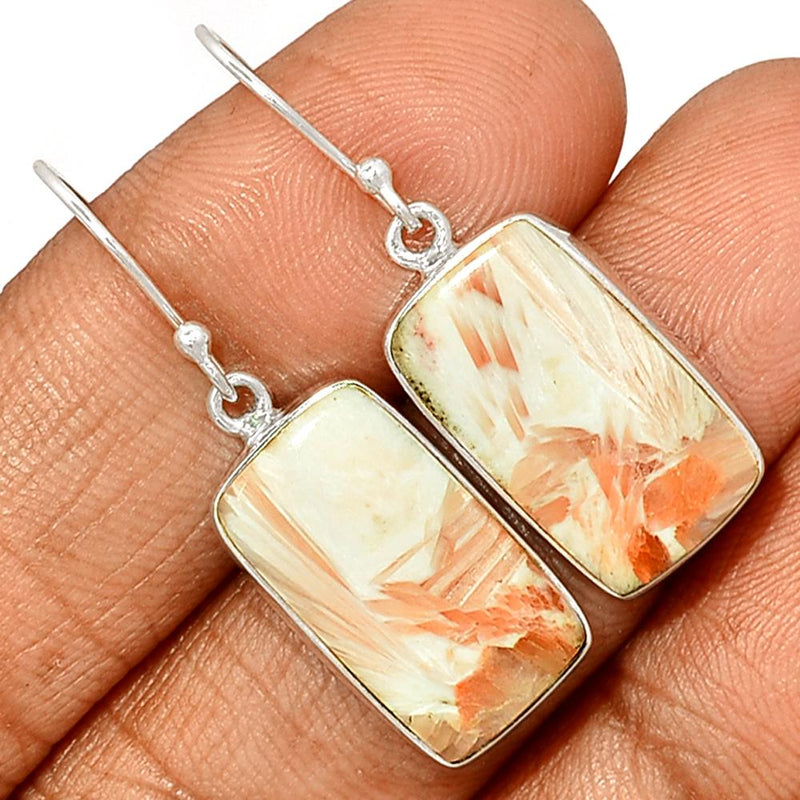 1.5" Orange Scolecite Earrings - OSCE84