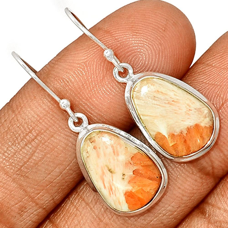 1.3" Orange Scolecite Earrings - OSCE87