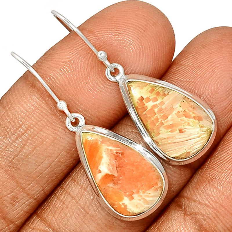 1.5" Orange Scolecite Earrings - OSCE93