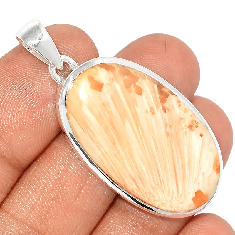 1.7" Orange Scolecite Pendants - OSCP486