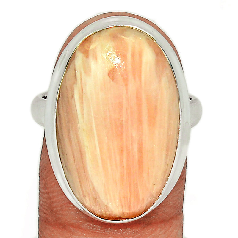 Orange Scolecite Ring - OSCR403