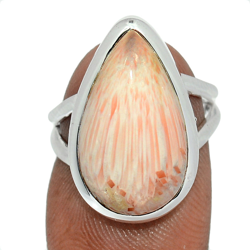 Orange Scolecite Ring - OSCR413