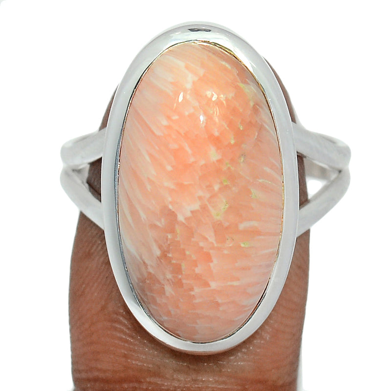 Orange Scolecite Ring - OSCR417