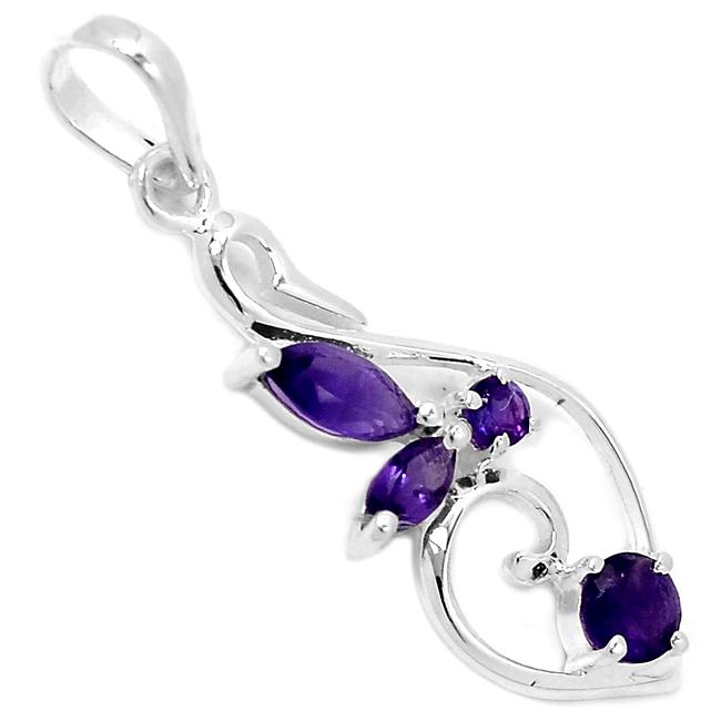 1.5" Amethyst Pendants - P1363A