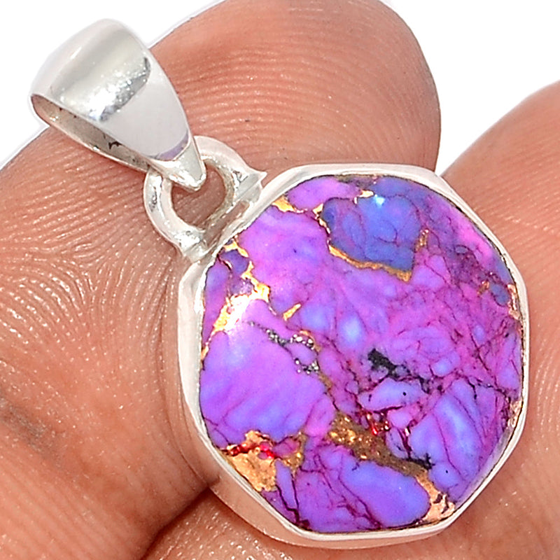 1.1" Purple Copper Turquoise Pendants - PCTP2235