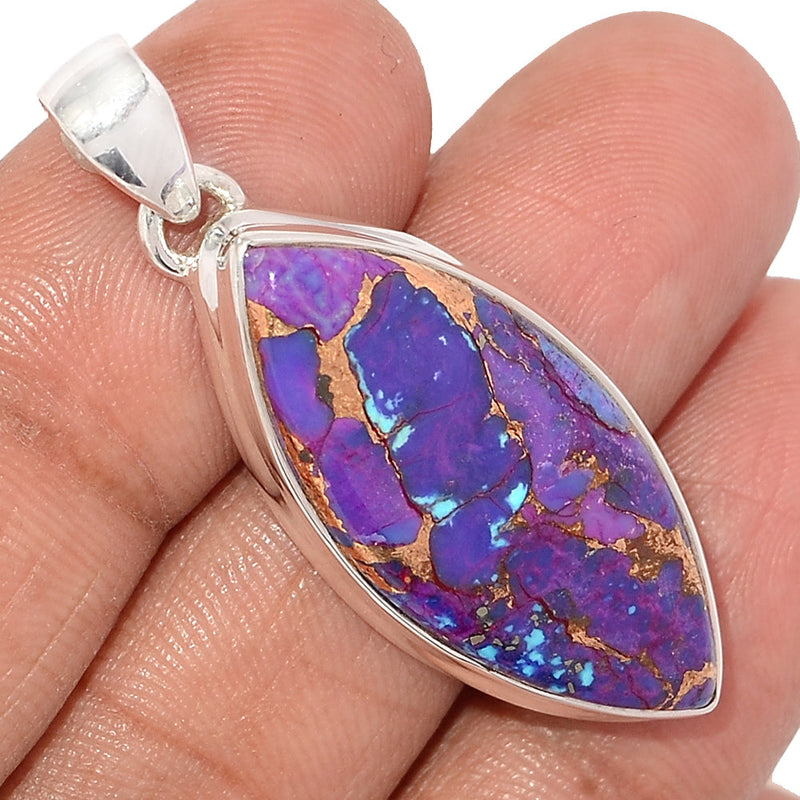 1.7" Purple Copper Turquoise Pendants - PCTP2244