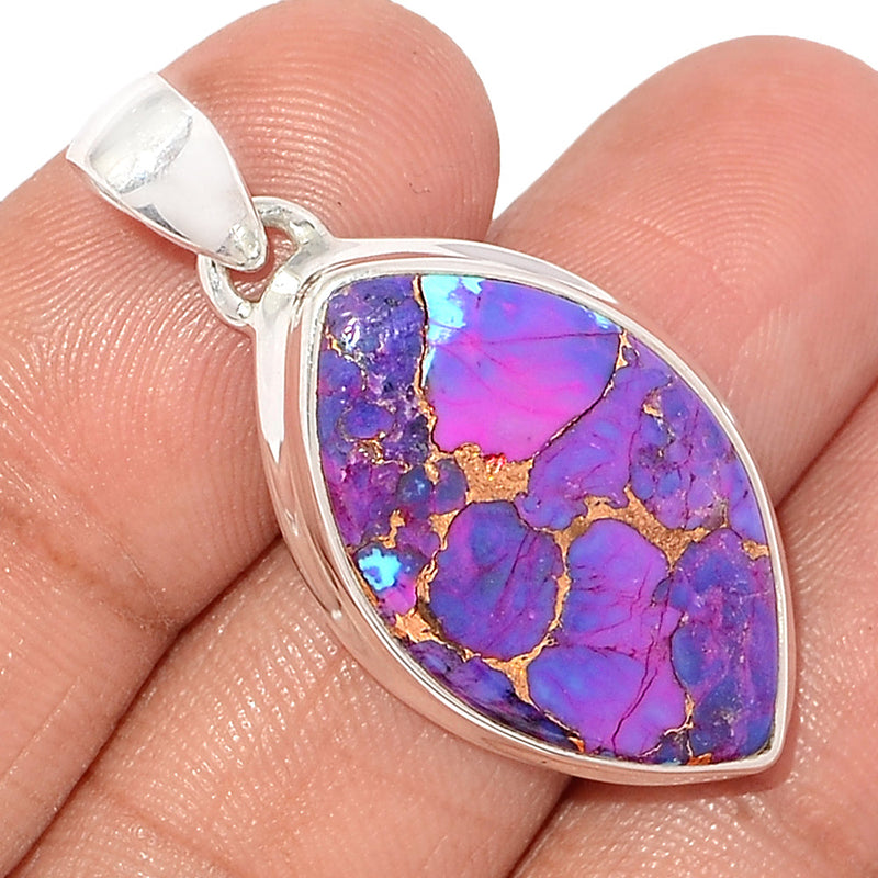 1.5" Purple Copper Turquoise Pendants - PCTP2256