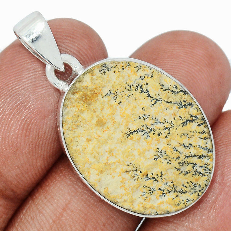 1.3" Psilomelan Dendrite German Pendants - PDGP1018