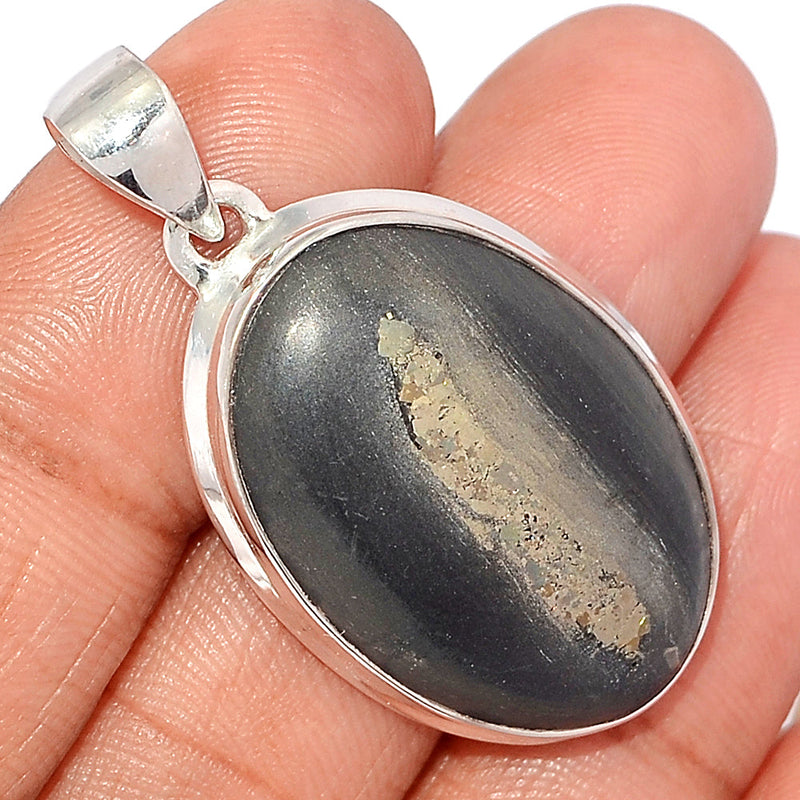 1.7" Pyrite In Basalt Pendants - PIBP147