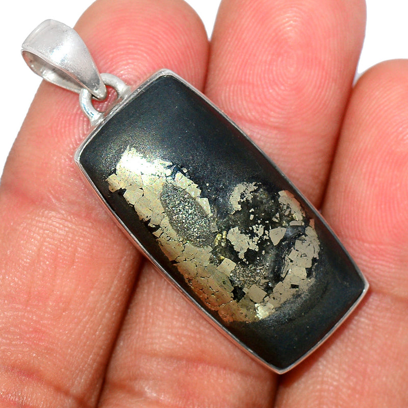 1.7" Pyrite In Basalt Pendants - PIBP74