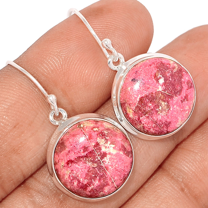 1.3" Pink Thulite Earrings - PKTE190