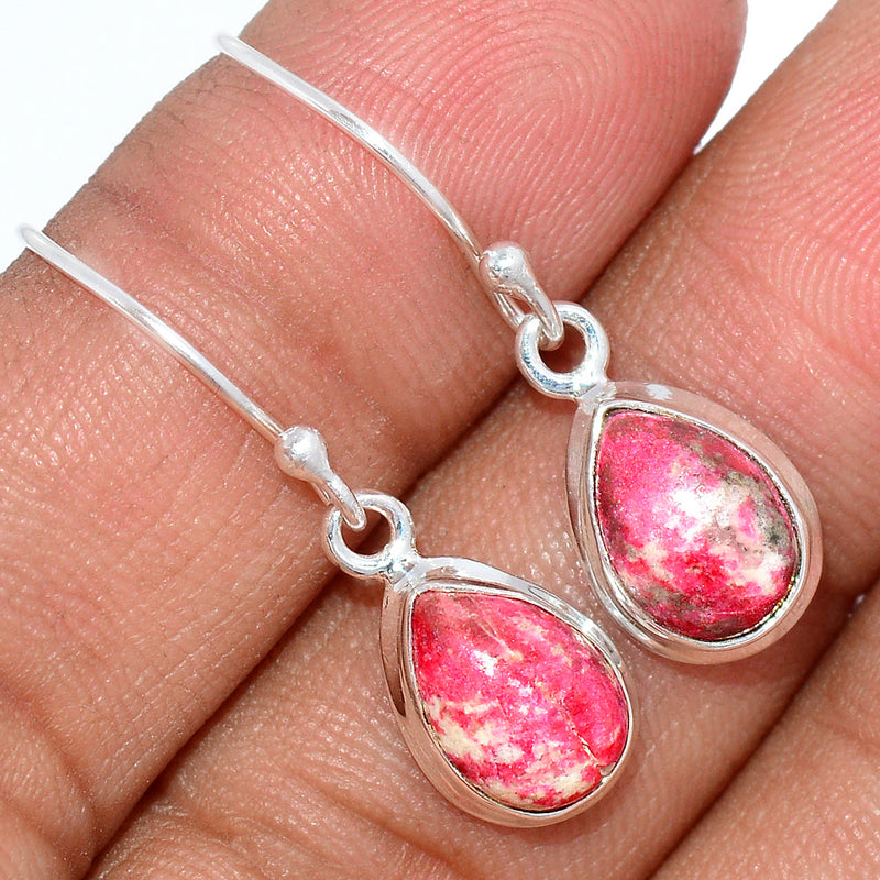 1.1" Pink Thulite Earrings - PKTE233