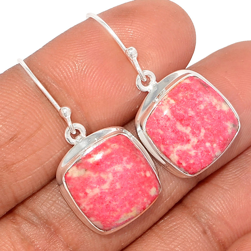 1.3" Pink Thulite Earrings - PKTE243