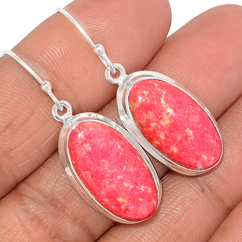 1.6" Pink Thulite Earrings - PKTE246