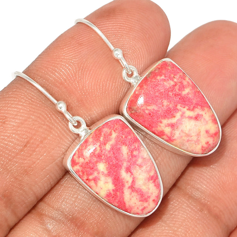 1.5" Pink Thulite Earrings - PKTE258