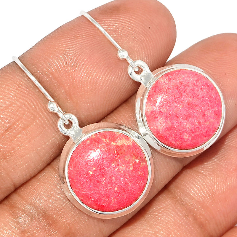 1.3" Pink Thulite Earrings - PKTE275