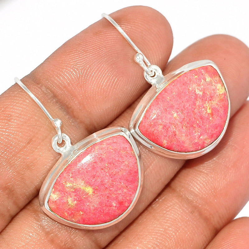 1.2" Pink Thulite Earrings - PKTE291