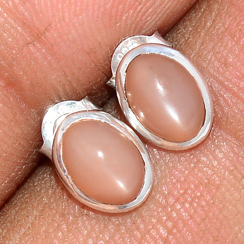 Sri Lankan Moonstone Studs - PMSS111