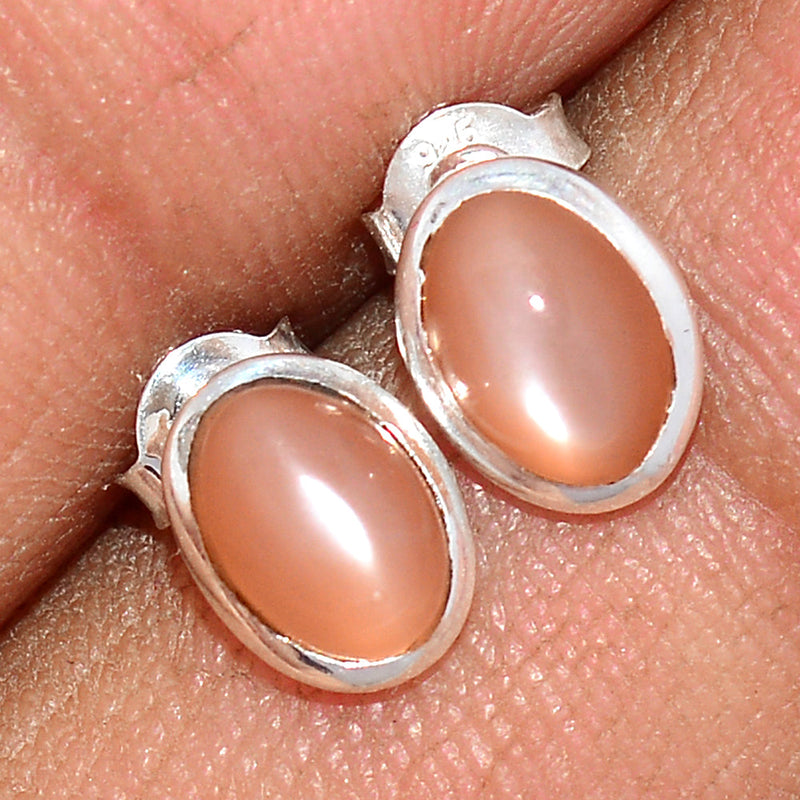 Sri Lankan Moonstone Studs - PMSS112