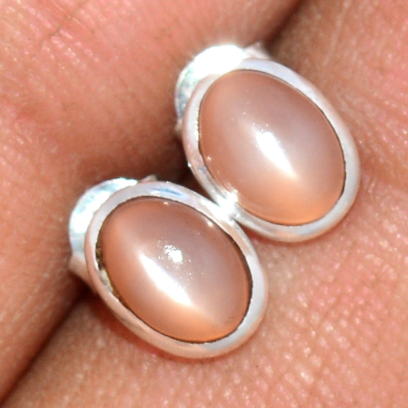 Sri Lankan Moonstone Studs - PMSS116