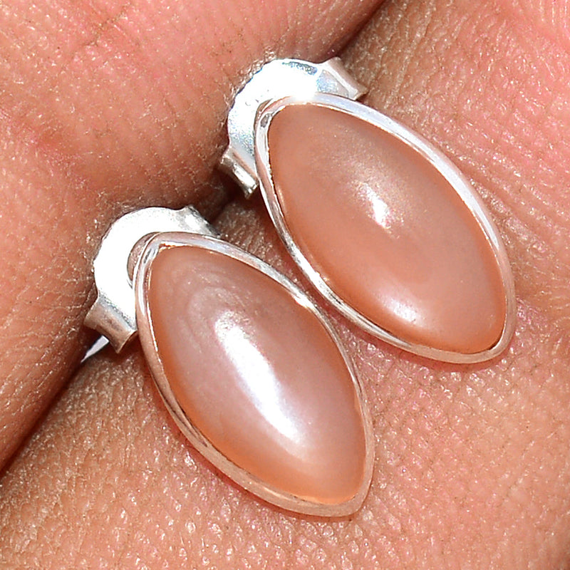 Sri Lankan Moonstone Studs - PMSS118