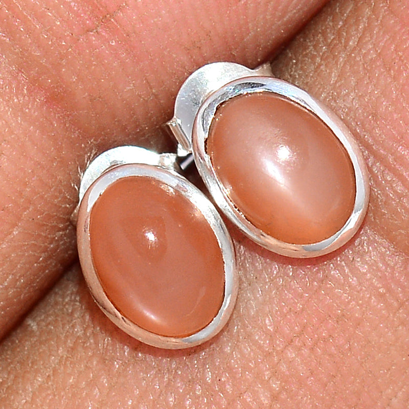 Sri Lankan Moonstone Studs - PMSS124