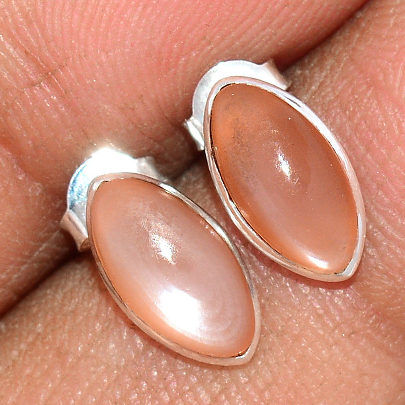 Sri Lankan Moonstone Studs - PMSS128