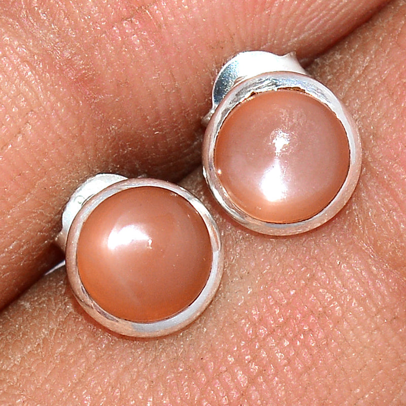 Sri Lankan Moonstone Studs - PMSS129