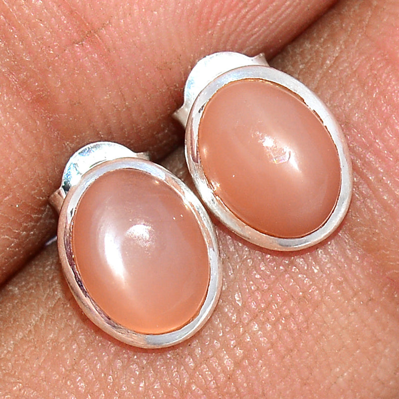 Sri Lankan Moonstone Studs - PMSS135