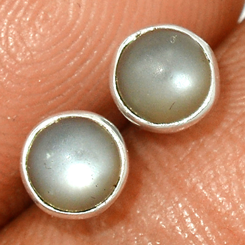 Srilankan Moonstone Studs - PMSS180