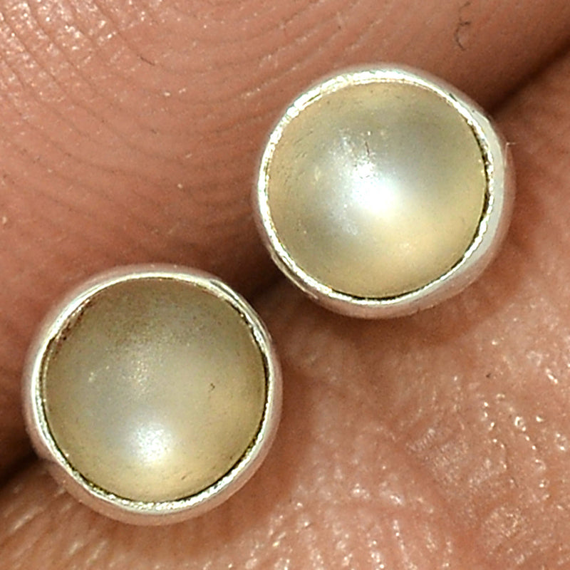 Srilankan Moonstone Studs - PMSS184