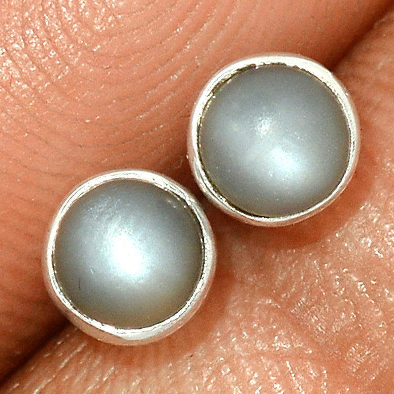 Srilankan Moonstone Studs - PMSS186