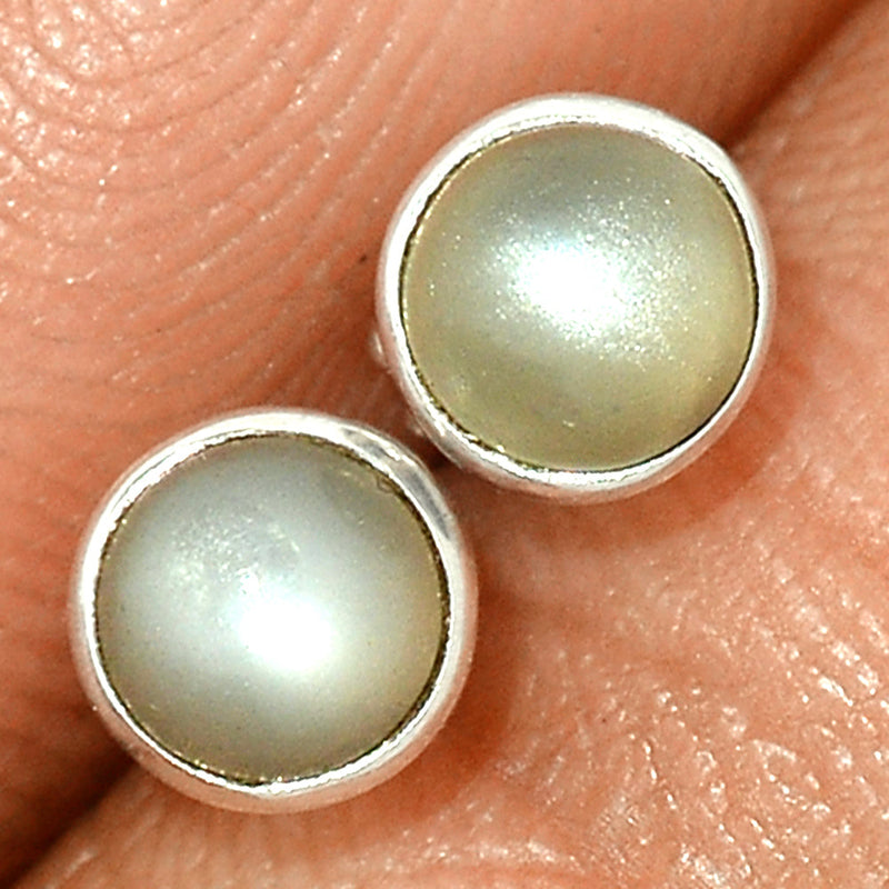 Srilankan Moonstone Studs - PMSS187