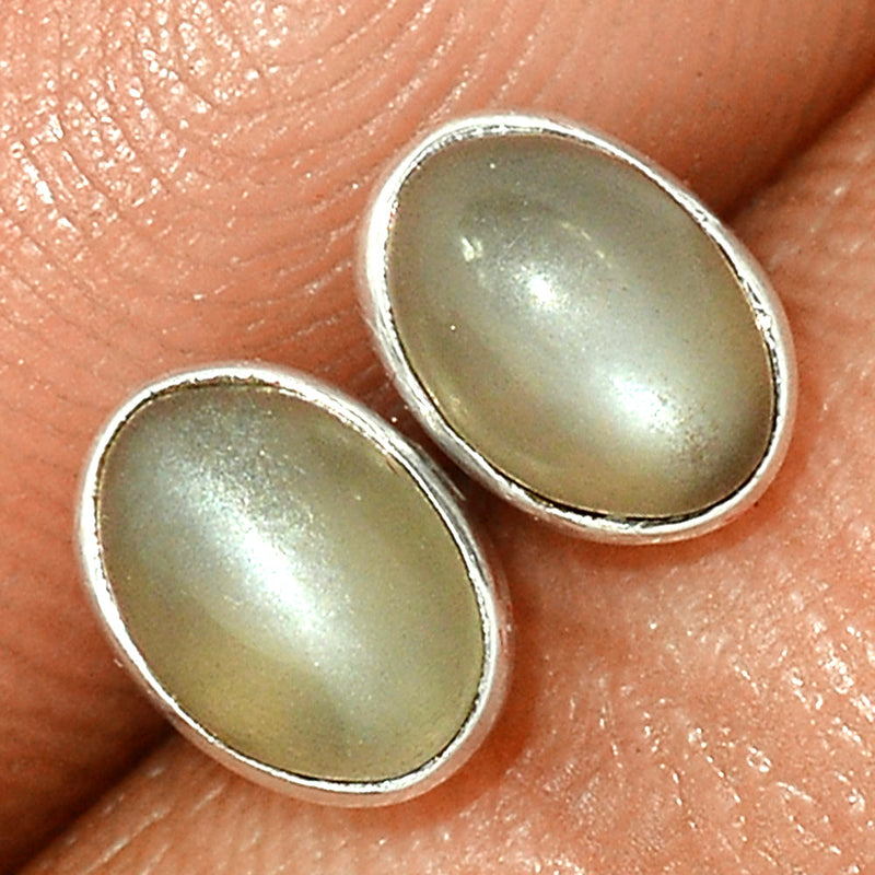 Srilankan Moonstone Studs - PMSS189