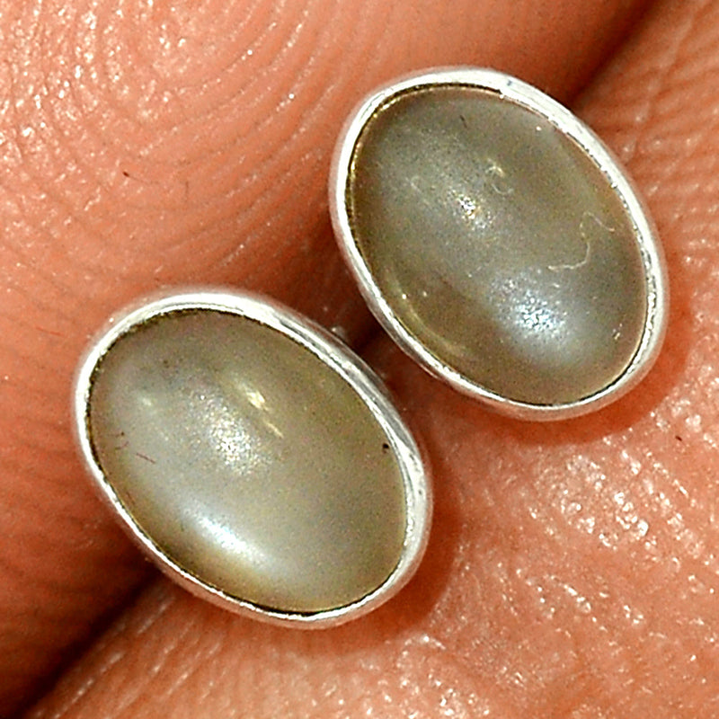 Srilankan Moonstone Studs - PMSS195