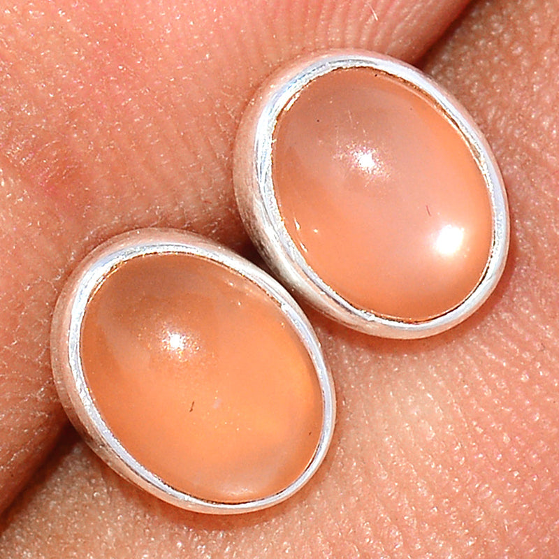 Srilankan Moonstone Studs - PMSS63