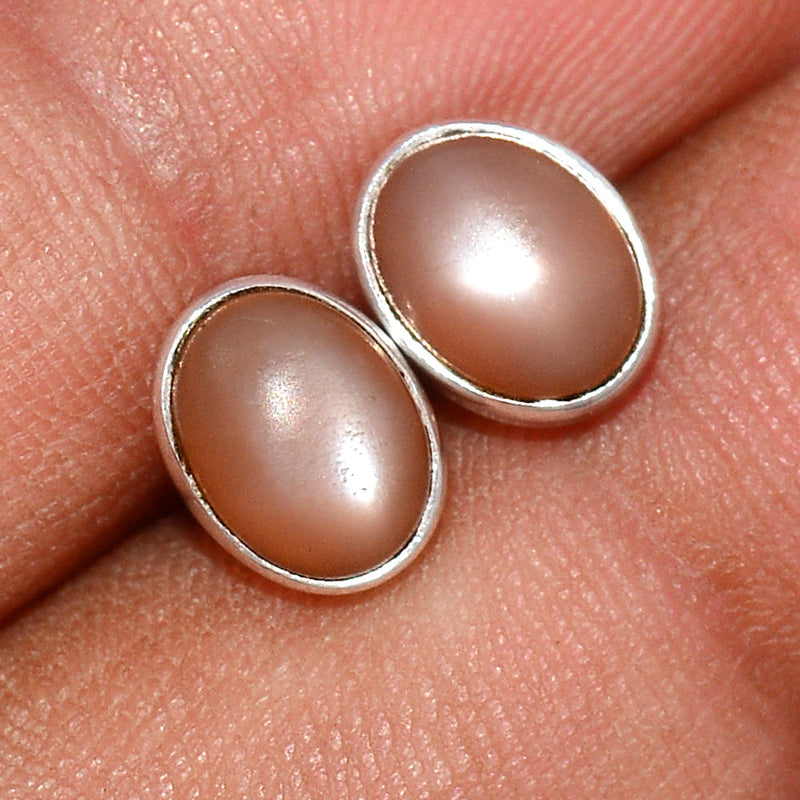 Srilankan Moonstone Studs - PMSS72