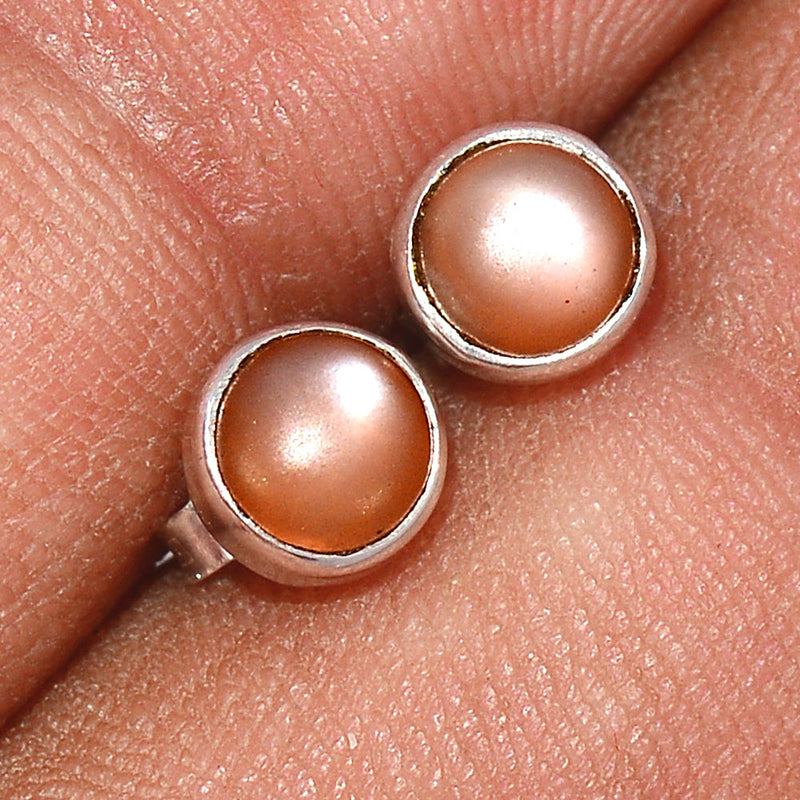 Srilankan Moonstone Studs - PMSS85