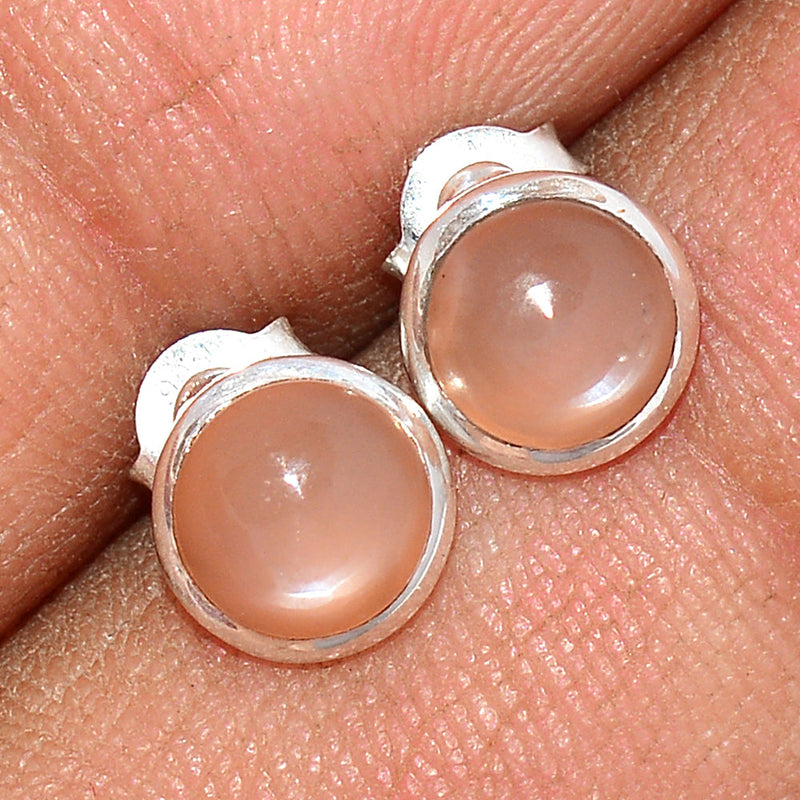 Sri Lankan Moonstone Studs - PMSS94