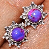 Purple Mohave Turquoise Studs-PMTS105