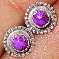 Purple Mohave Turquoise Studs-PMTS77