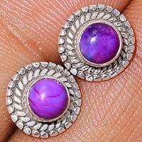 Purple Mohave Turquoise Studs-PMTS80